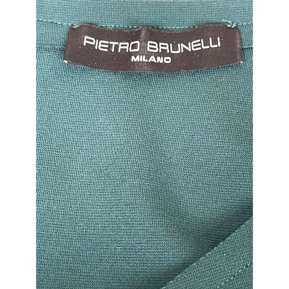 Pietro Brunelli Salisburgo Maternity Dress S Pinewood Green Rosette Sleeve Italy - Picture 12 of 16